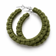 Brinco Torce Bonita Verde Argola